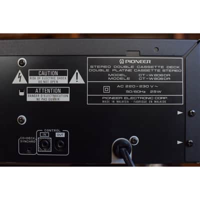 Pioneer Stereo Double Cassette Deck CT-W806 DR (1997) image 8