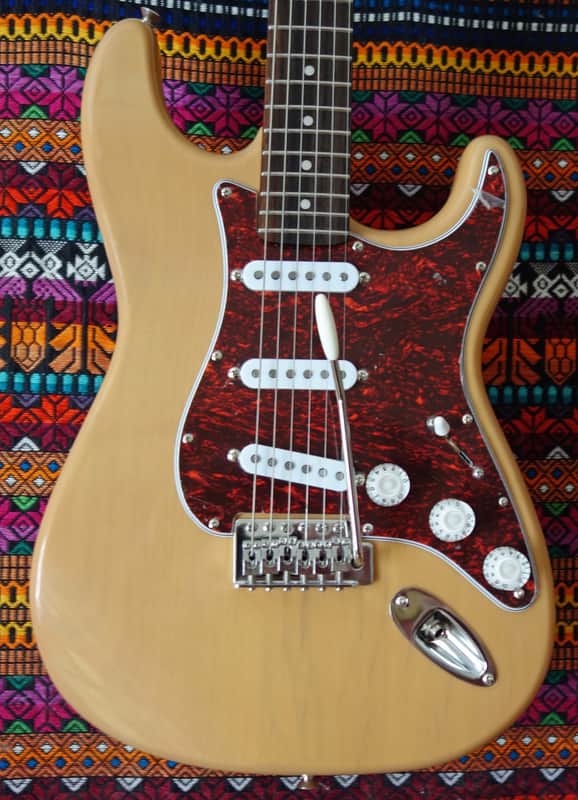 Alder Strat-type body with Light Roast hand wound pickups image 1