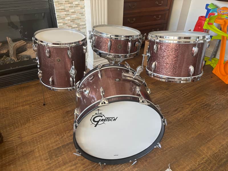 Gretsch 60’s Progressive Jazz Burgundy Sparkle Drum Set image 1