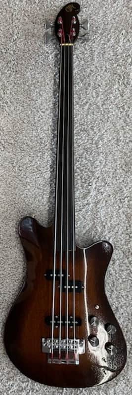 1982 Martin EB-28 Fretless Bass in Sunburst finish with hardshell case -Gorgeous image 1