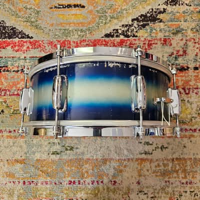 Slingerland No. 151 14x5.5" 3-ply Student Model Snare - Blue/Silver Duco 1960s image 9