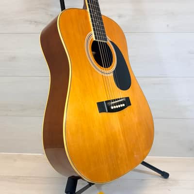 Harmony H166 Dreadnought Acoustic Guitar Natural Made in Korea 1970's image 1