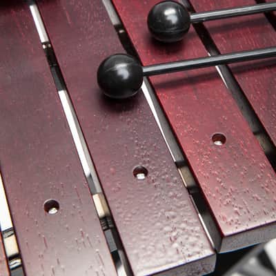 STAGG 37 Key 3 Octave Xylophone Marimba Set W/mallets+stand+padded Black Gigbag Padouk image 2