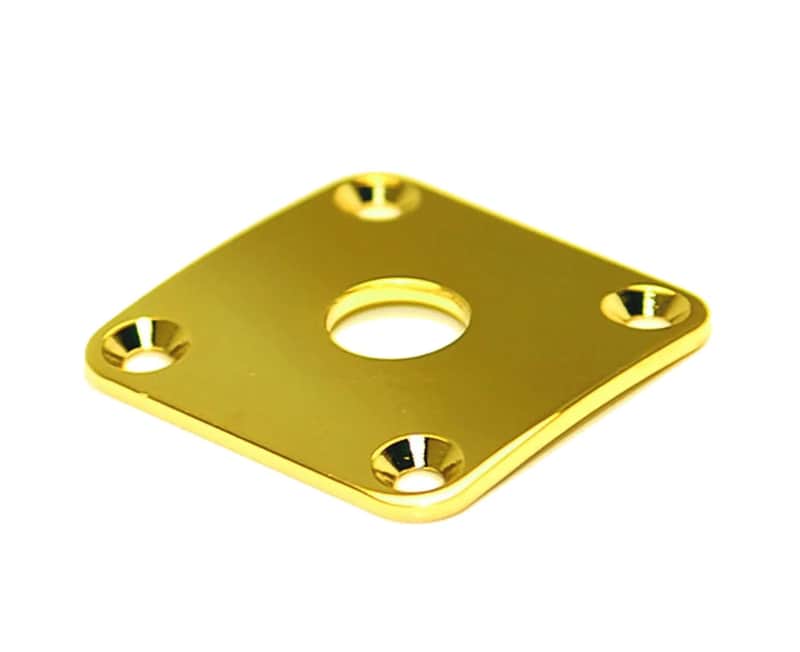 Allparts AP-0633 Square Jackplate for Les Paul®, Gold (metal) image 1