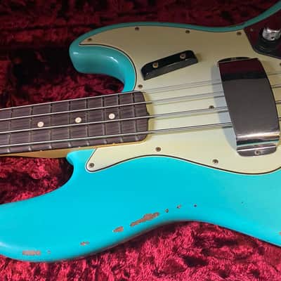 NEW Old Stock! 2022 Fender Custom Shop '60 Jazz Bass Relic - Seafoam Green - 9.4 lbs - Authorized Dealer - R120175 image 5