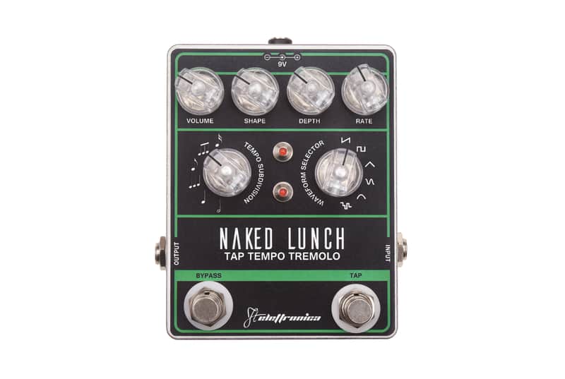 FTelettronica Naked Lunch Tap Tempo Tremolo Black/Green/Aluminum image 1