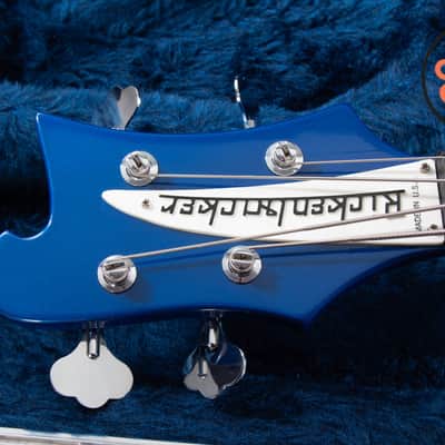 2002 Rickenbacker 4003 Midnight Blue Rare Color Hipshot Bridge OHSC image 3