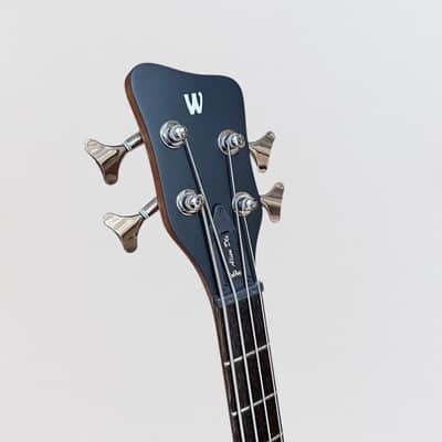 Warwick RockBass Alien Deluxe Hybrid Thinline 4 String Acoustic Electric Bass Guitar - Natural image 10