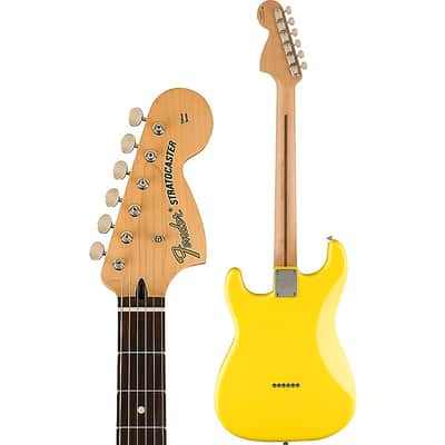 Fender Tom DeLonge Stratocaster Electric Guitar With Invader SH8 Pickup Regular Graffiti Yellow image 4