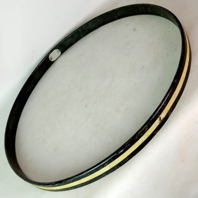 Slingerland 22" WMP 1Ply Maple Bass Drum Hoop/Rim Black Paint White Marine Pearl image 1