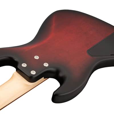 Sadowsky MetroLine 21-Fret Vintage MJ Bass 5 String, Red Alder Body, Burgundy Burst Transparent Satin image 7