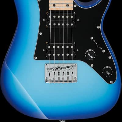 Ibanez GIO RG miKro 6 String Electric Guitar - Blue Burst (GRGM21MBLT) image 11
