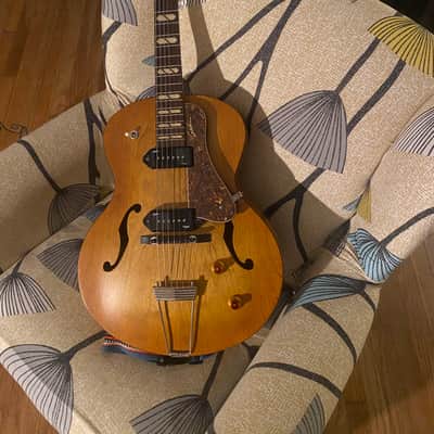 Godin 5th Ave Jumbo P90 2010s - Harvest Gold image 2