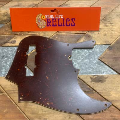 Real Life Relics Fender® Aged BROWN Tortoise Genuine Jazz J Bass® Pickguard (Fender® SKU 0992157000)   [PGX2]