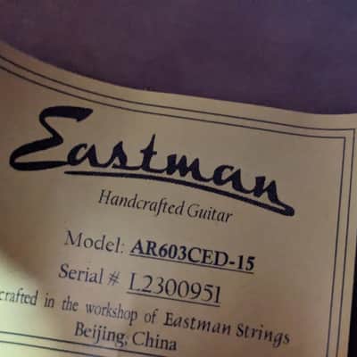 Eastman AR603-CED 15 Archtop Classic image 16