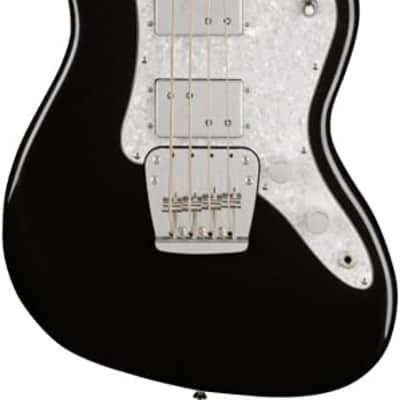 Squier Paranormal Rascal Bass HH Metallic Black Short Scale 4-String Elec image 1