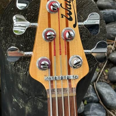 Wal Mk. II 5 string Bass 1990 stunning figured Olive Ash 1 of a kind & ready for your collection ! image 6