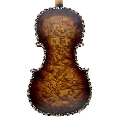Strad style SONG master bird's eye maple wood 4/4 violin,carving ribs and neck inlay nice shell,sound clear and melodious image 10