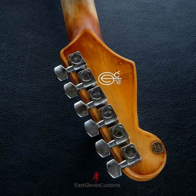 Fender Stratocaster 60th  Anniversary Daphne Blue Heavy Aged Relic by East Gloves Customs image 21