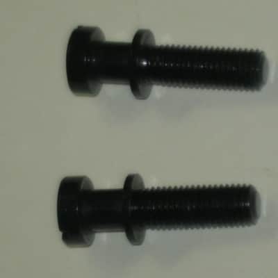 ONE pair of rarely used (rarely handled) Gibson BLACK GLOSS Finish STUDS (aka Mounting Pieces) and Black Finish ANCHORS (aka Inserts) for PTTP BLACK GLOSS Finish Stop Bar Tailpiece (Tailpiece NOT included) came off of a 2000 LP Gothic (NO guitar) image 10