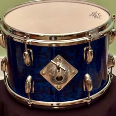 Slingerland 12" Rack Tom Drum Blue Agate Vintage 60's - 70's image 4