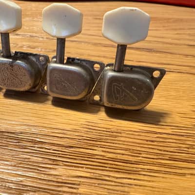 Fender Schaller Six In Line Tuners Plastic Buttons 1960s image 8