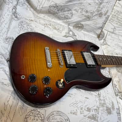 1990's Samick SG-21 F Flame Maple Top Vintage Sunburst Finish RARE