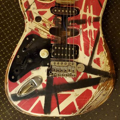 EVH (Partscaster) Frankenstrat 2000s Striped RED/WHITE 3 DAYS LEFT! image 8