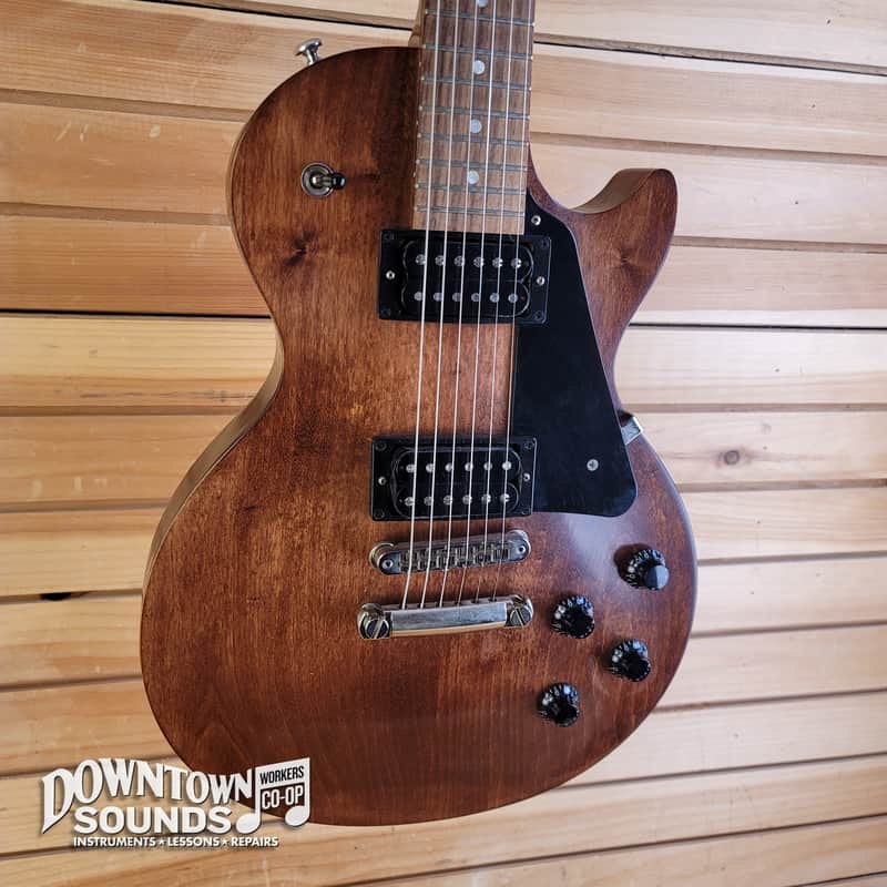 2017 Gibson Les Paul Faded T Electric Guitar with Gibson Soft Shell Case - Worn Brown, 7lbs 6oz image 1