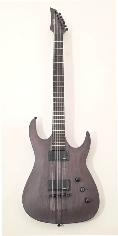 Agile 6 String 30" Scale Baritone Electric Guitar Septor Pro 630 EB EMG Charcoal image 1