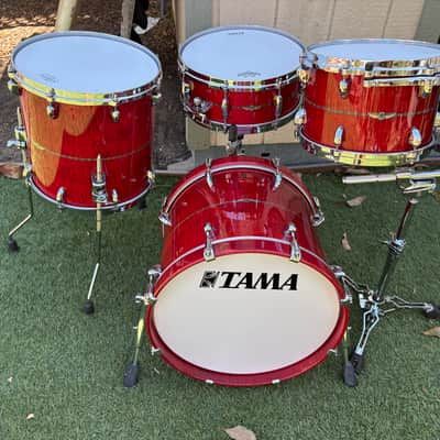 Tama Star Maple - Red Raspberry Curly Maple Bop Kit w/Matching Snare image 2