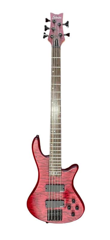Schecter Stiletto Custom-5 Active 5-String Bass Vampyre Red image 1
