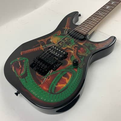 ESP George Lynch GL Black w/ Skulls & Snakes Graphic Electric Guitar New w/ Case - Skull -In Stock! image 7