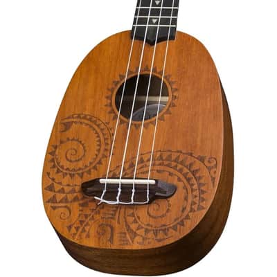 Luna Tattoo Mahogany Soprano Pineapple Ukulele Pack L Uke Tattoo Pineapple image 3