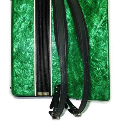 Russian Piano Accordion 120 Bass, Almaz Vintage Keyboard Accordian in Tune, New Straps, 2679 image 10