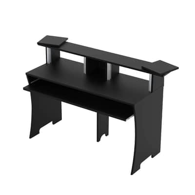 Professional Music Recording Studio Workstation Desk – Black image 1