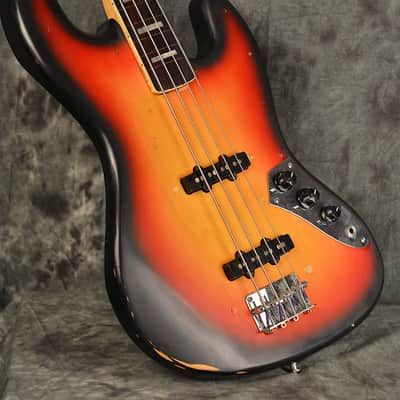 Hohner Vintage Lawsuit Jazz Bass  1975 3 Tone Sunburst Fretless Jaco Pastorius Conversion w Hardcase image 9