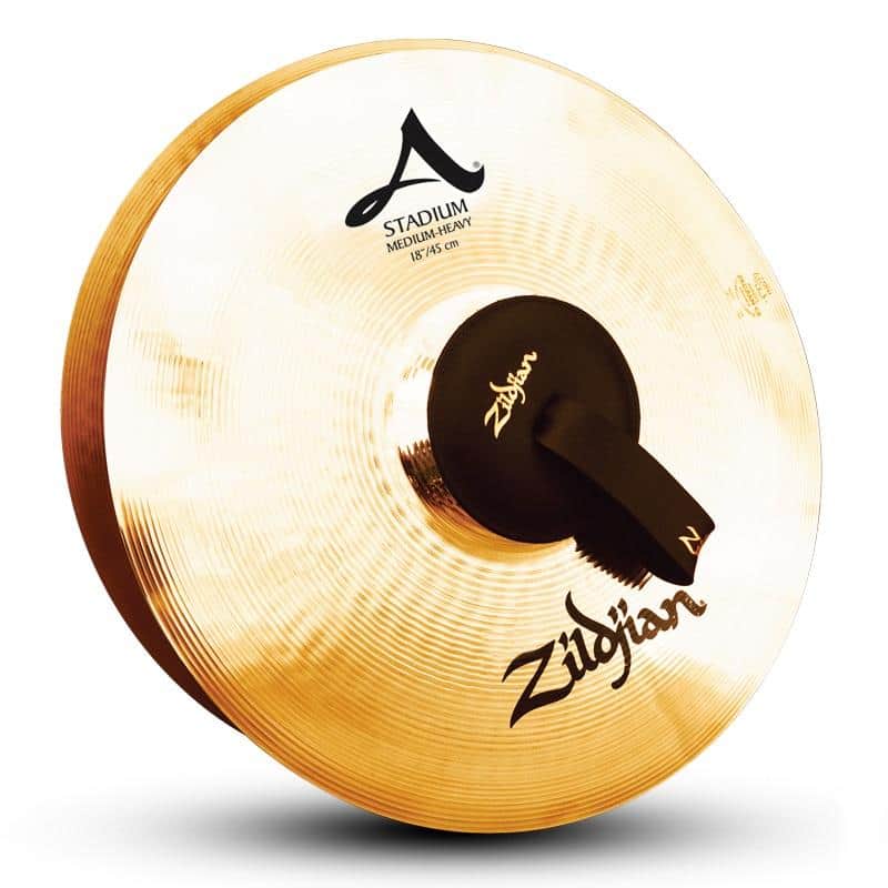 Zildjian 18" A Stadium Medium Heavy Marching Cymbals (Pair) image 1