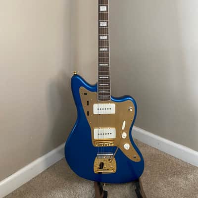 Squier 40th Anniversary Gold Edition Jazzmaster - 2022 - Lake Placid Blue with Lollar Black Bobbin Pickups and Wiring Harness image 1