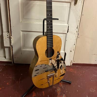 R.S. Williams built RARE "Wandering Cowboy" 1950s stencil guitar Hensel made in Canada image 2