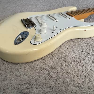 Fender Jimmie Vaughan Tex Mex Stratocaster 1996 Vintage MIM Olympic White Guitar image 3