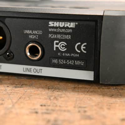 Shure PGX4 Wireless Diversity Receiver - H6 Band: 524-542 MHz (NO PSU) CG01QYQ image 8