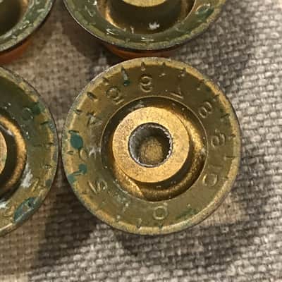 Vintage Gibson 1950's Amber Top Hat Bell-Bonnet Knobs Set of 4 Les Paul Burst image 9