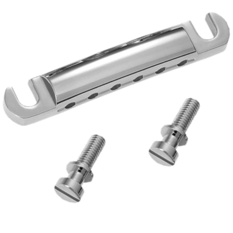 Stop Tailpiece w/ USA Thread Studs-Chrome image 1