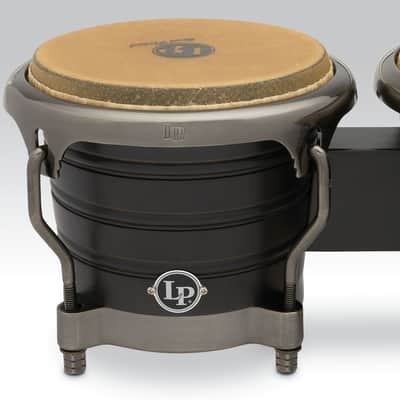 Latin Percussion LP Raul Rekow Signature 7-1/4" and 8-5/8" Bongos - Dark Walnut with Black Satin Hardware (LP201AX-2RRB) image 3