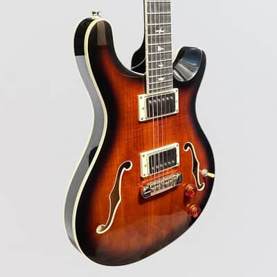 Paul Reed Smith PRS SE Hollowbody II Electric Guitar w/ Case - Black Gold Burst image 2