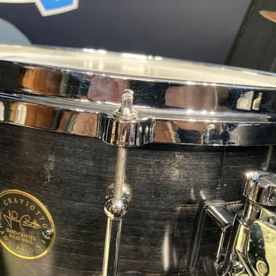 DW - 6.5x14" Craviotto 1-Ply 10-Tube Lug Snare Drum 1998 - Black Lacquer image 12