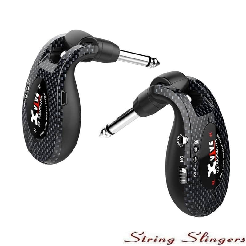 Xvive U2 Rechargeable Digital 2.4Ghz Wireless Guitar System, Carbon, no licence. image 1