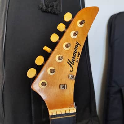 Taiwan made1970s Harmony 1401 Sunburst color electric guitar tremolo bridge p90 single coil image 7