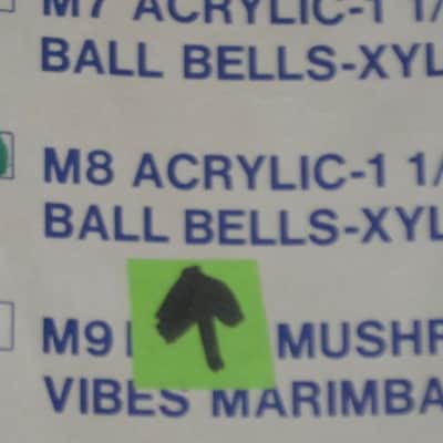 one pair new old stock (with packaging) pair of Vic Firth M8 American Custom Bells, Xylophone & Keyboard (Hard Acrylic) 1 1/4" Ball, birch natural wood shafts (sticks) image 6